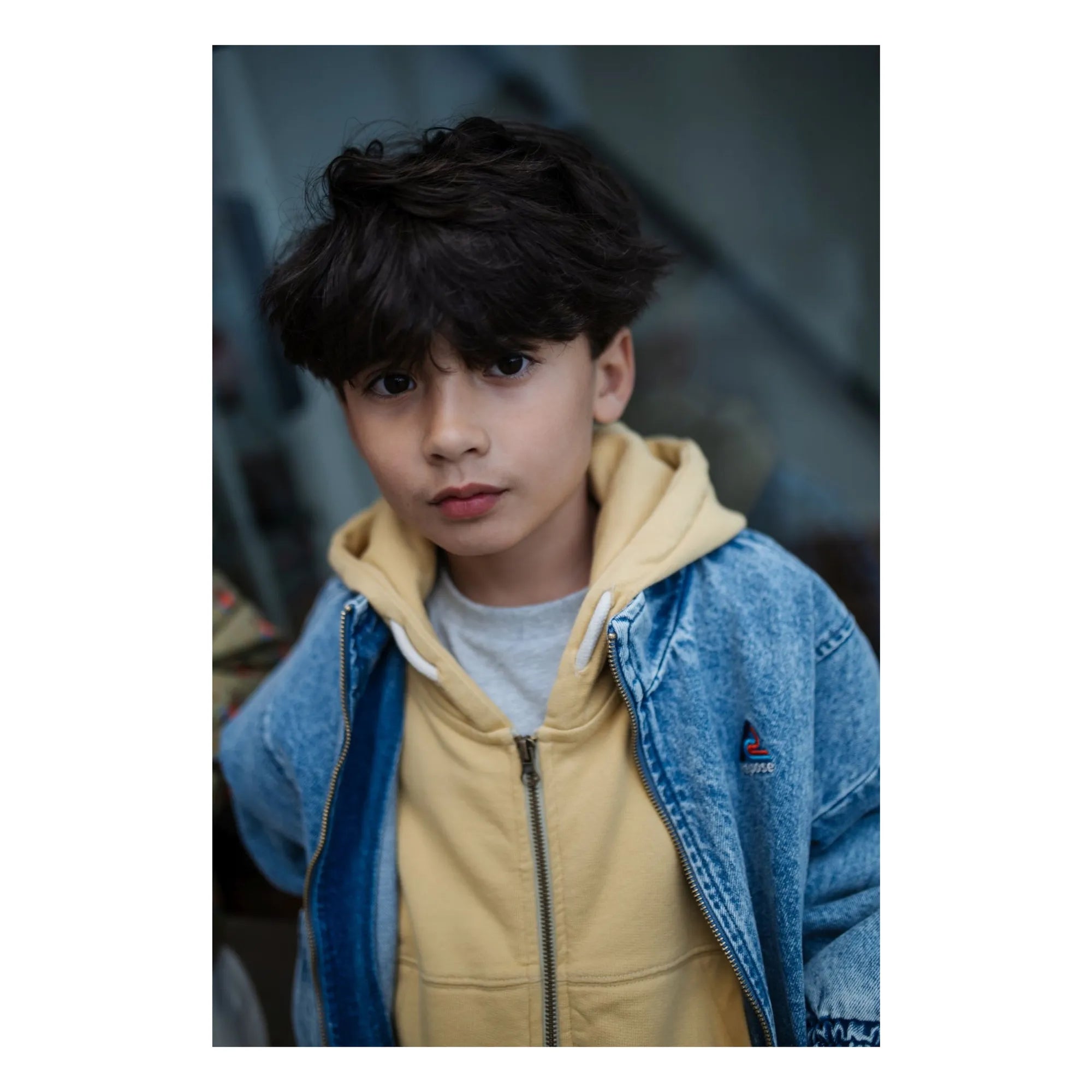 Repose AMS - Windbreaker aus Bio-Baumwoll-Denim | Washed Blue