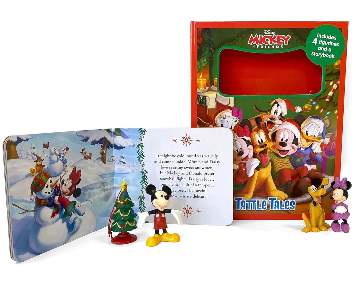 Phidal - Mickey e Amigos Diversão de Natal Livro de Atividades e Histórias em Inglês com Figura de Brinquedo