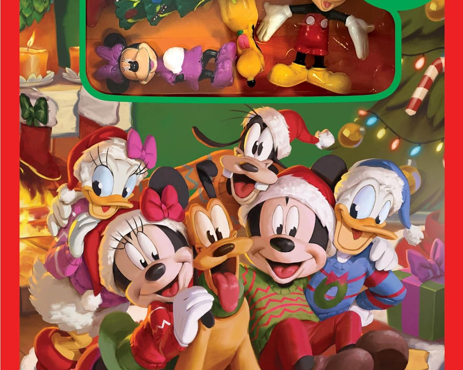 Phidal - Mickey e Amigos Diversão de Natal Livro de Atividades e Histórias em Inglês com Figura de Brinquedo