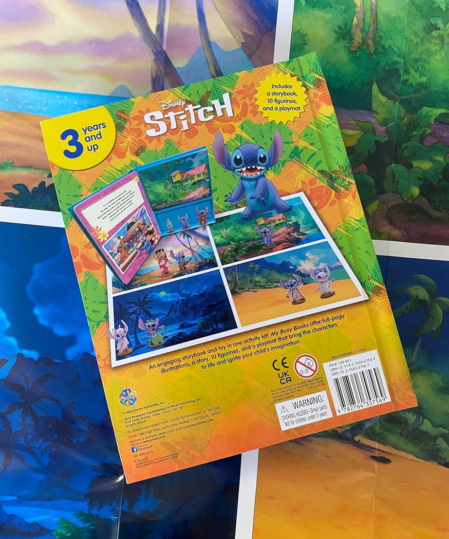 Phidal - Книга с английскими активностями и историями с фигуркой Stitch