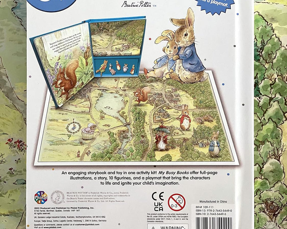 Phidal - Livro de Atividades e Histórias em Inglês com Figura de Coelho Peter e Brinquedo