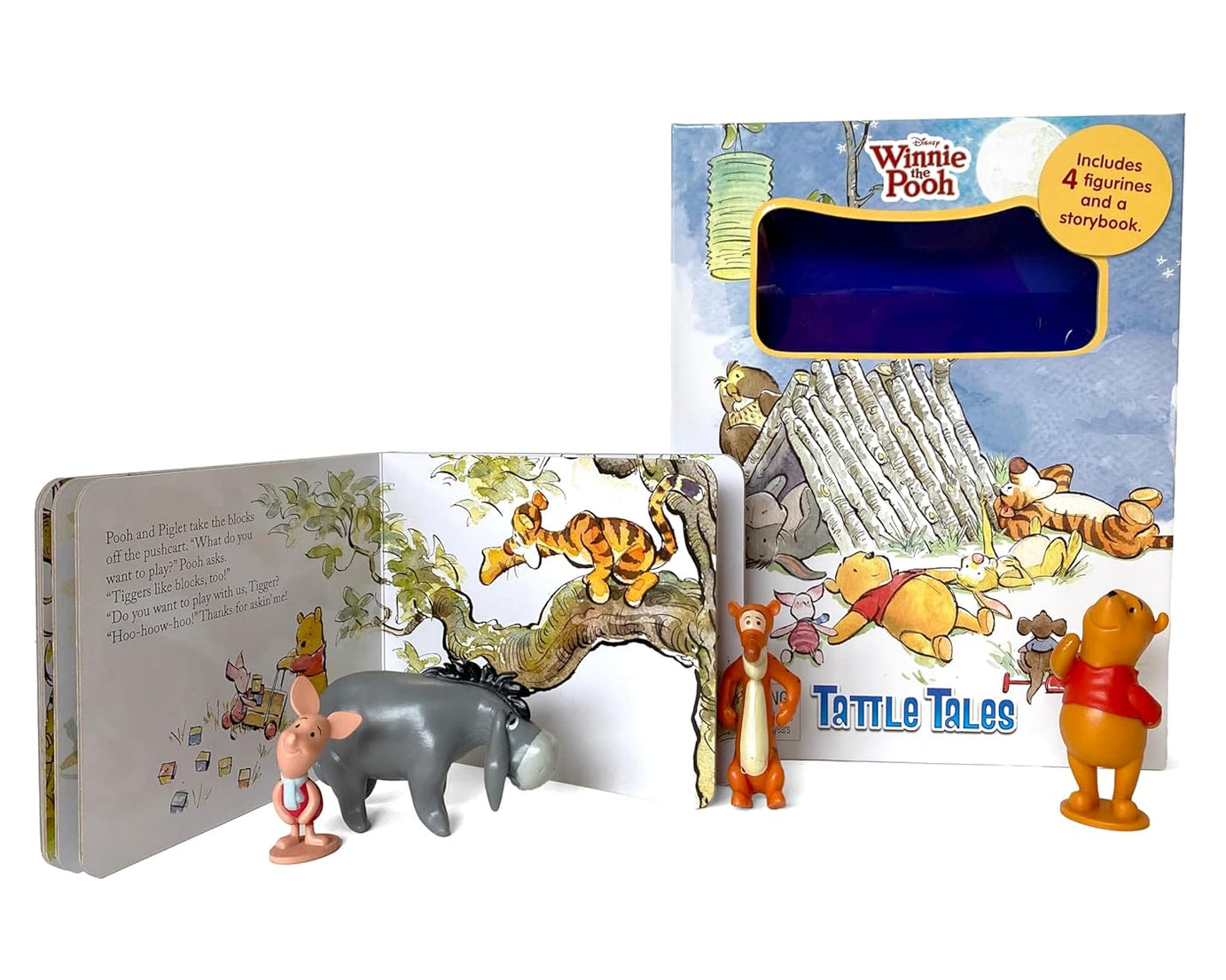 Phidal - Winnie the Pooh Tattle Tales Figür Oyuncaklı İngilizce Aktivite ve Hikaye Kitabı