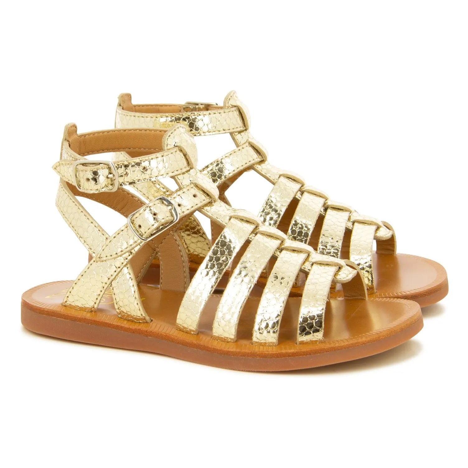 Pom d'Api - Plagette Gladiator Sandalet | Or