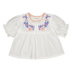 Louis Louise - Pooni Bestickte Bluse | Weiß