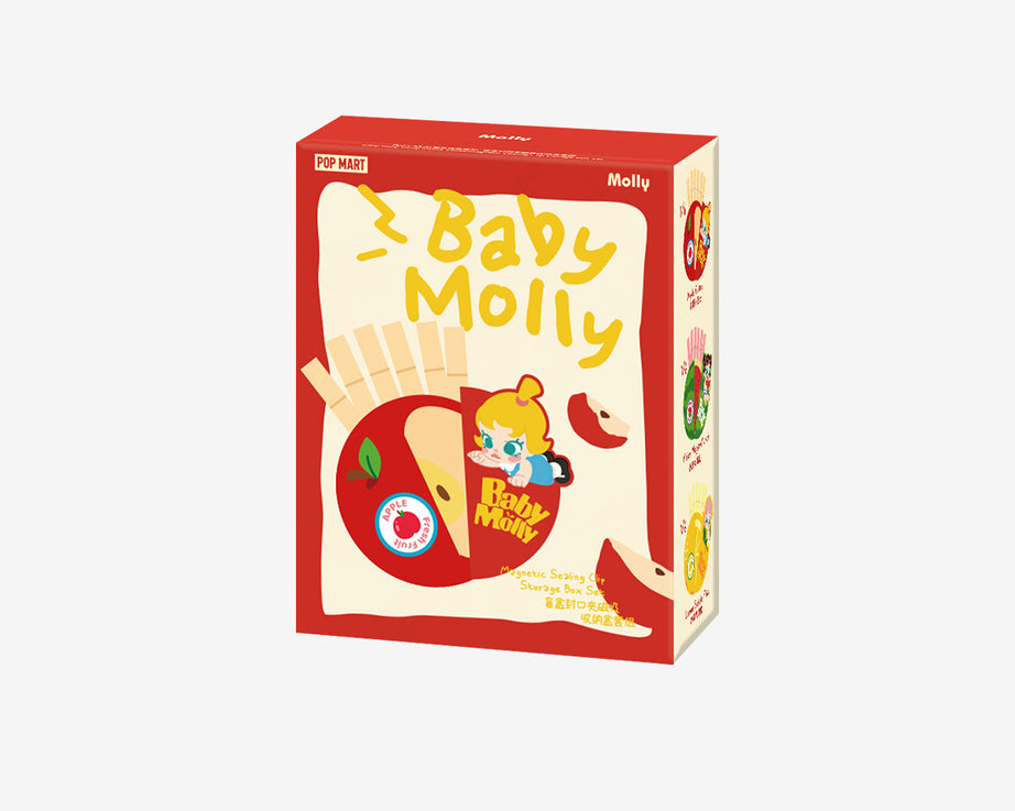 Pop Mart - Coffret de rangement opaque à fermeture magnétique de la série d'arômes fruités Baby Molly original