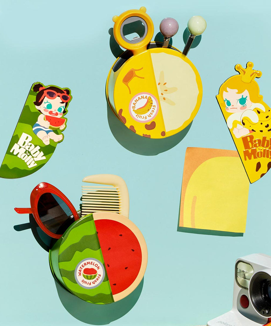 Pop Mart - Set de Caja Opaca con Cierre Magnético de la Serie de Aromas Frutales Original Baby Molly