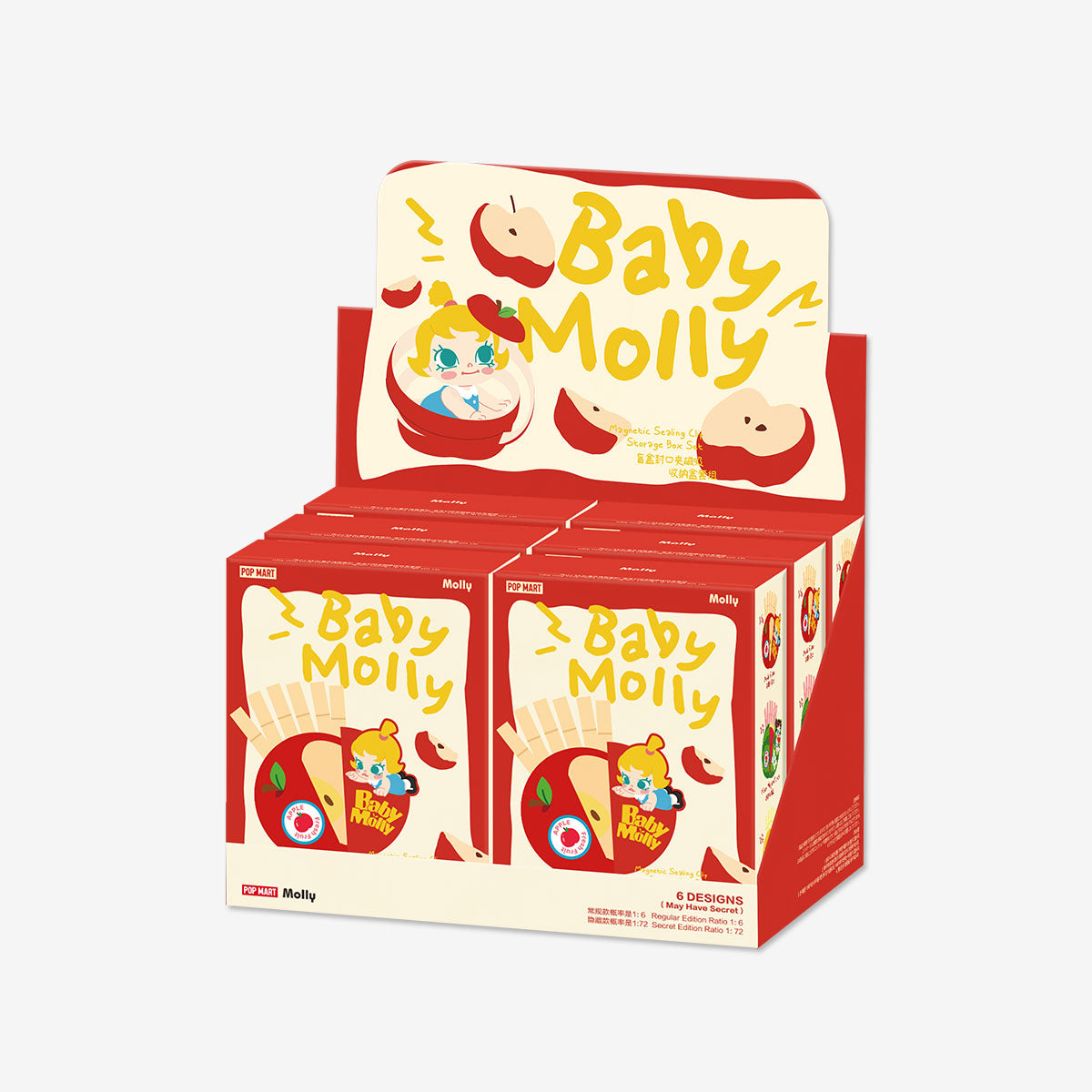 Pop Mart - Set de Caja Opaca con Cierre Magnético de la Serie de Aromas Frutales Original Baby Molly