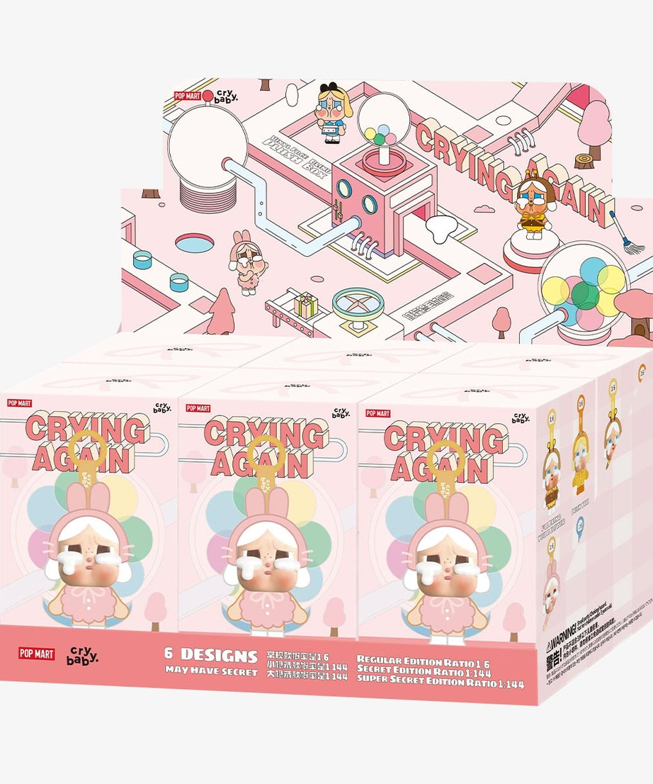Pop Mart - Orijinal Crybaby Crying Again Serisi Vinil Peluş Bebek Süpriz Kör Paket