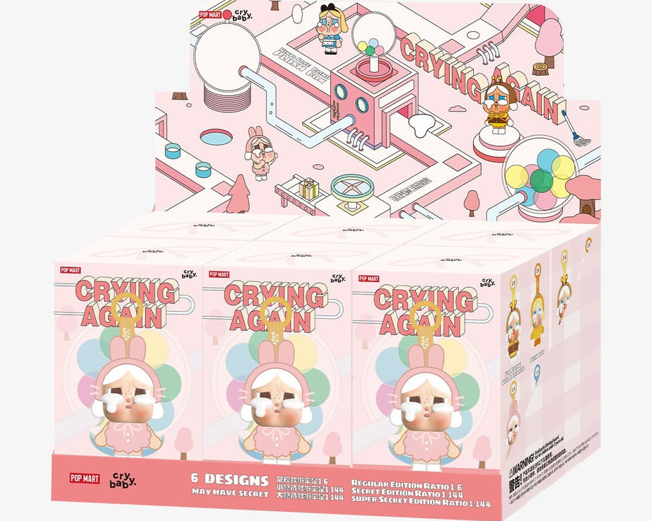 Pop Mart - Orijinal Crybaby Crying Again Serisi Vinil Peluş Bebek Süpriz Kör Paket