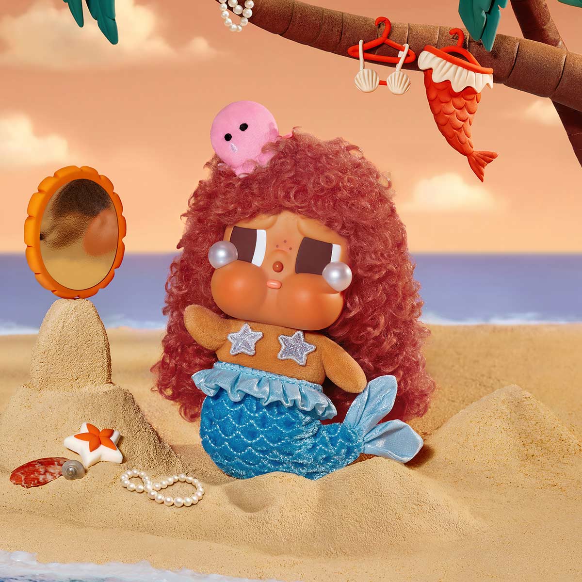 Pop Mart - Orijinal Crybaby Vacation Mode On Serisi Vinil Peluş Bebek Süpriz Kör Paket
