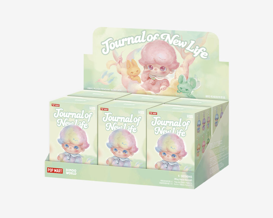 Pop Mart - Orijinal DIMOO Journal of New Life Serisi Vinil Peluş Bebek Süpriz Kör Paket
