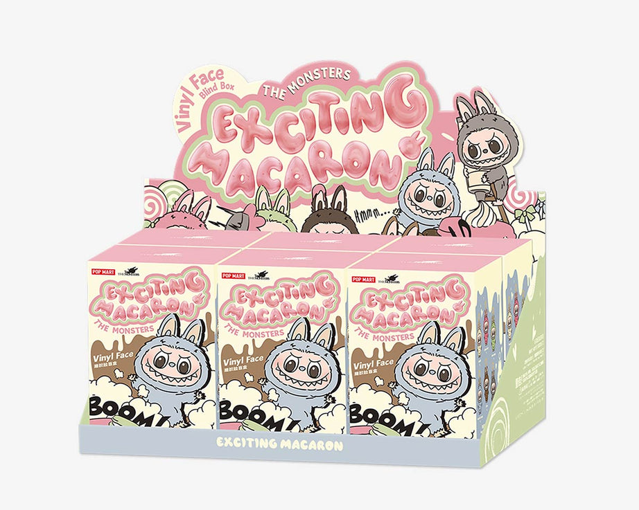 Pop Mart - Orijinal Labubu THE MONSTERS: Exciting Macaron Vinil Peluş Bebek Süpriz Kör Paket