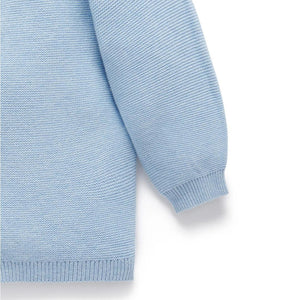 Purebaby Knit Cardigan - Blue Melange-Cardigans-Blue Melange-NB | Natural Baby Shower