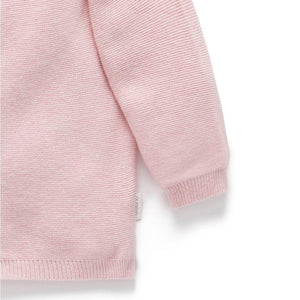 Purebaby Knit Cardigan - Pink Melange-Cardigans-Pink Melange-0-3m | Natural Baby Shower