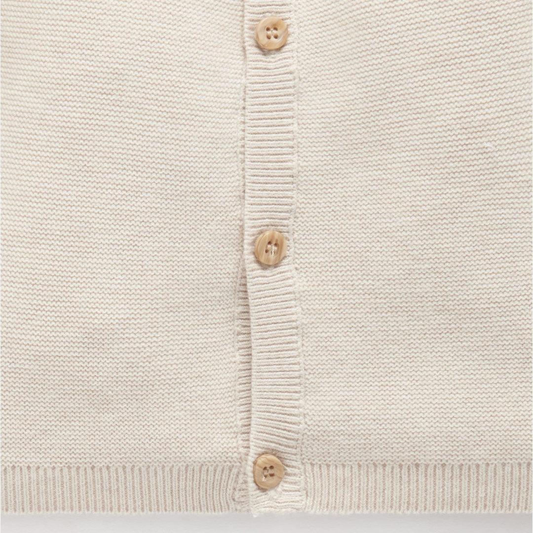 Purebaby Knit Cardigan - White-Cardigans-White-0-3m | Natural Baby Shower