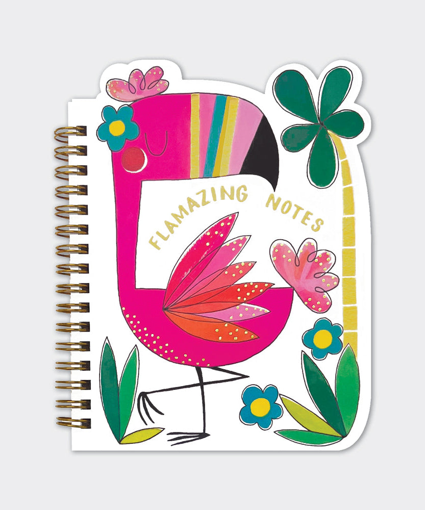 Rachel Ellen - Flamingo Shaped Wire Bound Notebook