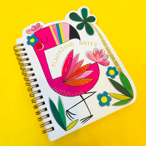 Rachel Ellen - Flamingo Şeklinde Tel Ciltli Defter