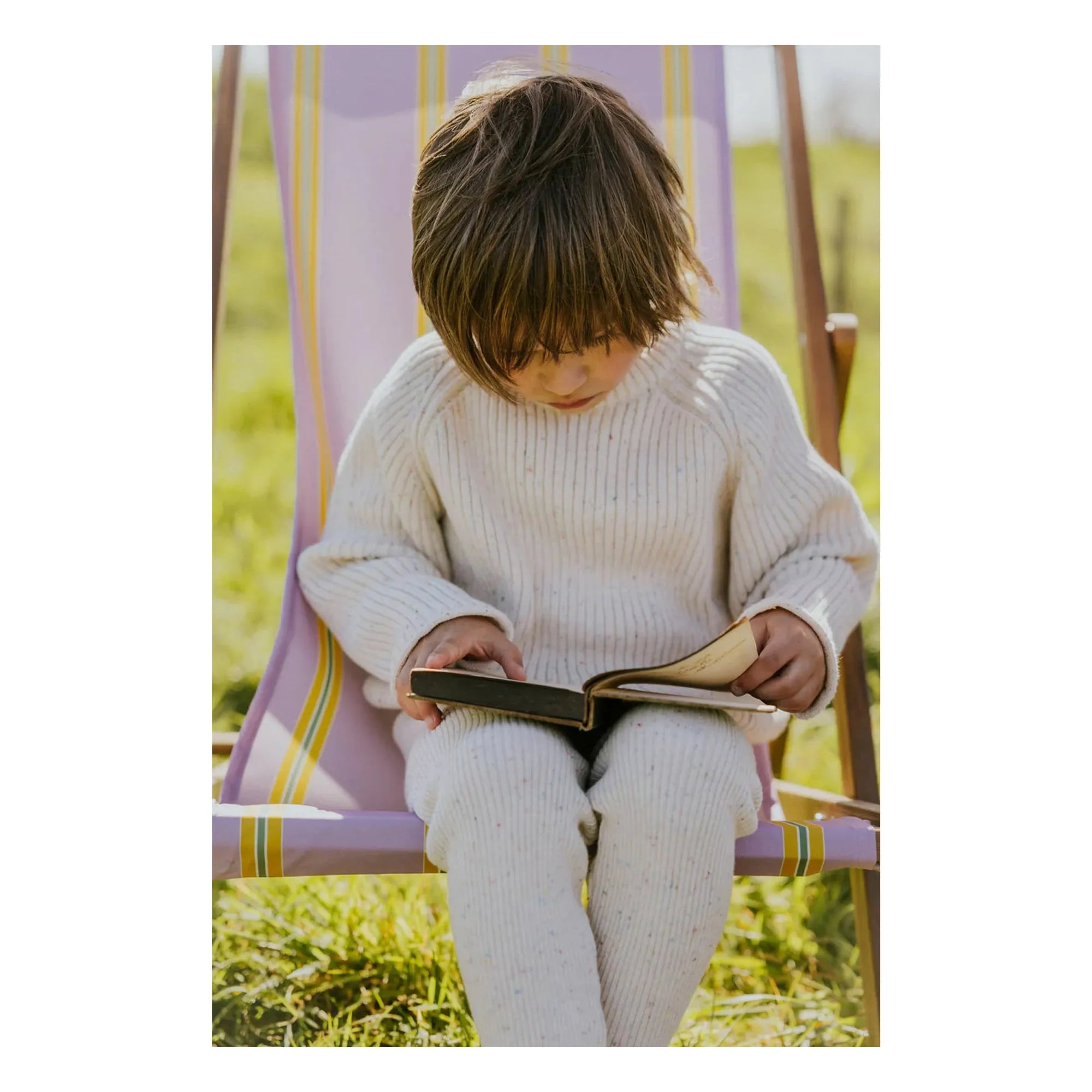 Yuki - Ribbed Organic Cotton Leggings | Heather White