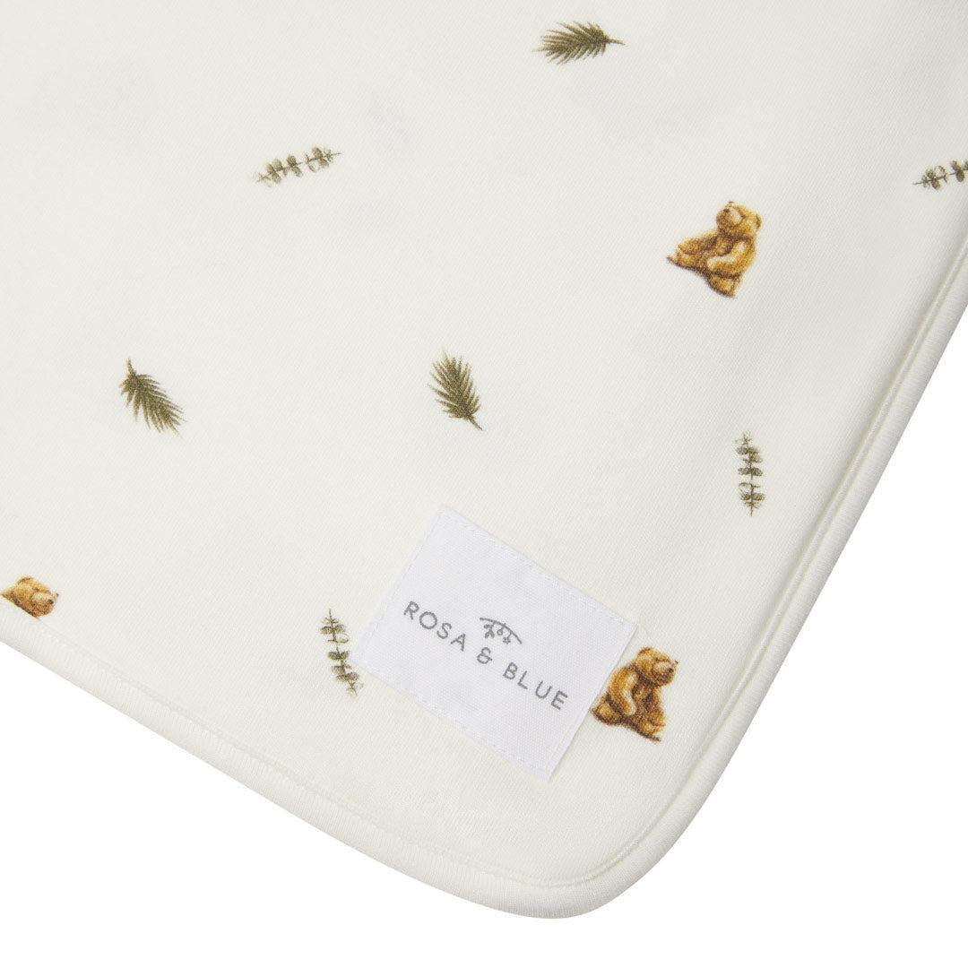 Rosa & Blue Baby Blanket - Brown Bear-Blankets-Brown Bear- | Natural Baby Shower