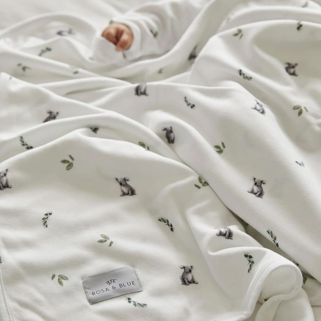 Rosa & Blue Baby Blanket - Koala-Blankets-Koala- | Natural Baby Shower