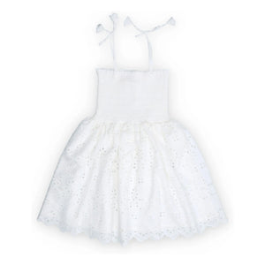 the new society - Sakura Embroidered Dress | White