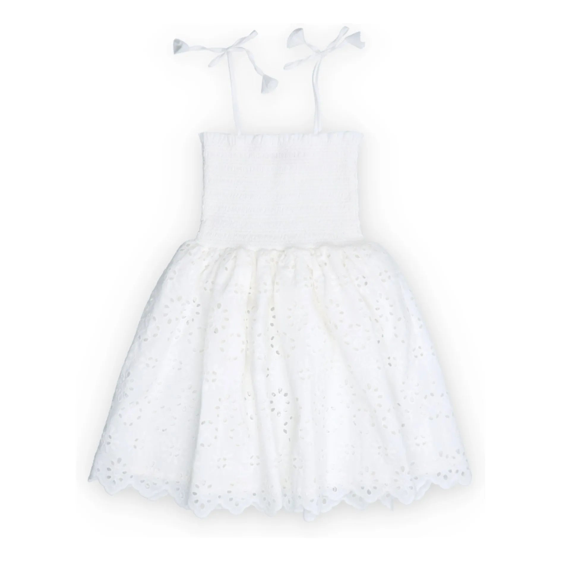 the new society - Sakura Embroidered Dress | White