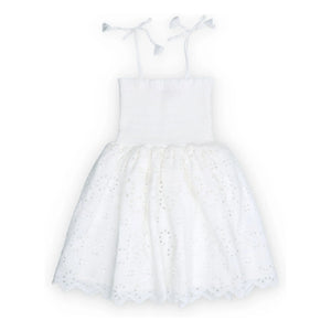 the new society - Sakura Embroidered Dress | White
