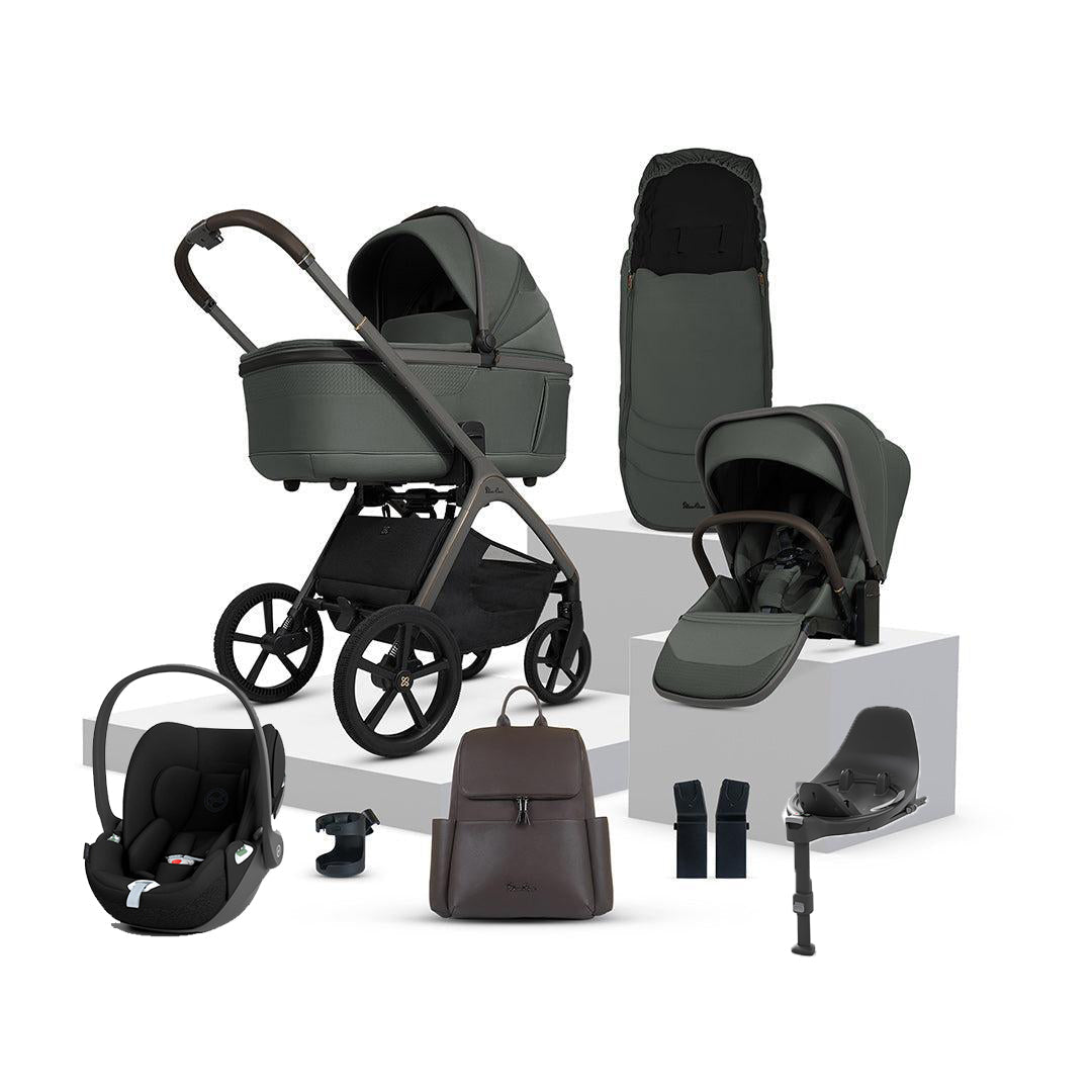 Silver Cross Cove + Cloud T Travel System-Travel Systems-Pewter- | Natural Baby Shower