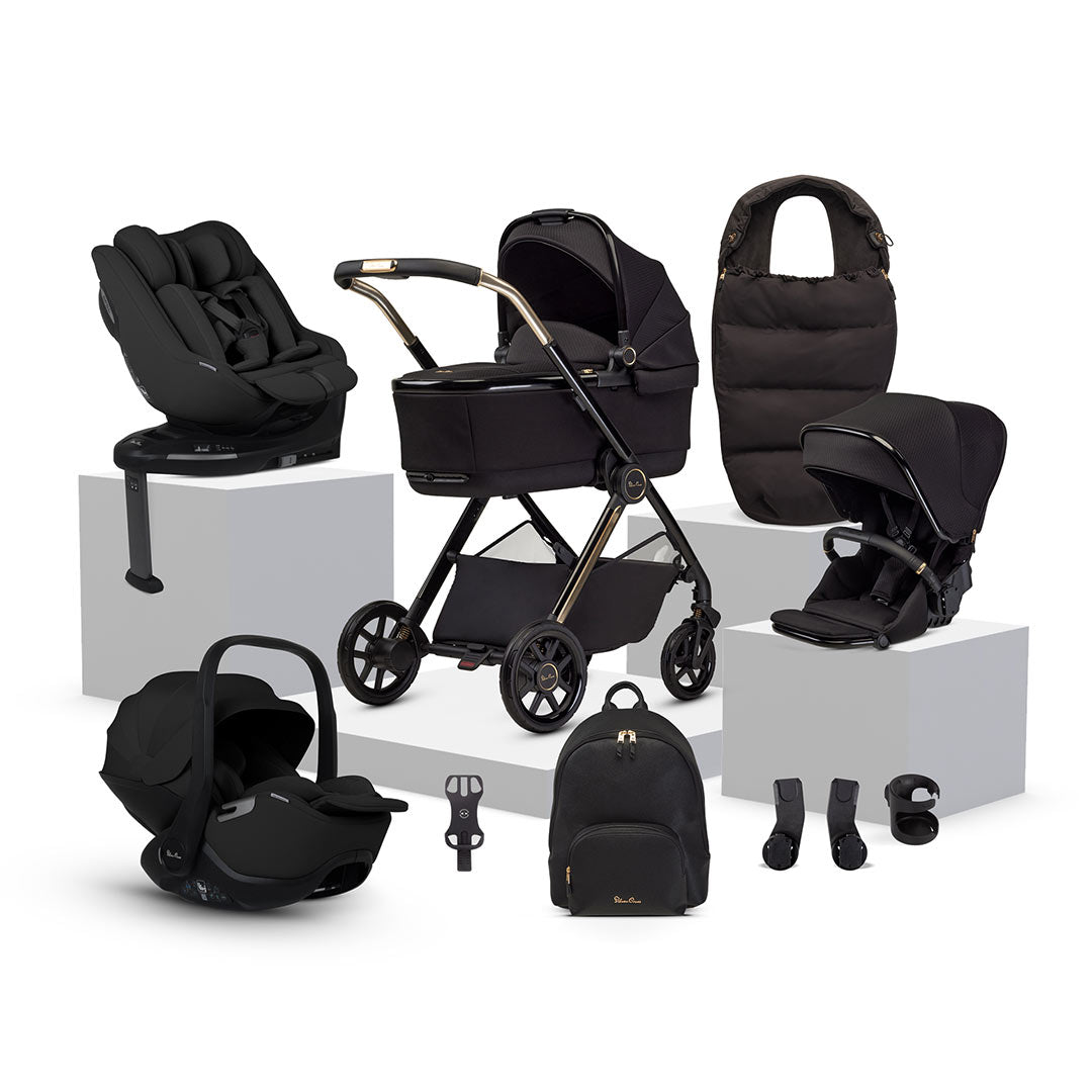Silver Cross Reef 2 SPECIAL EDITION Ultimate Family 360 Bundle-Travel Systems-Espresso-Iconic Black | Natural Baby Shower
