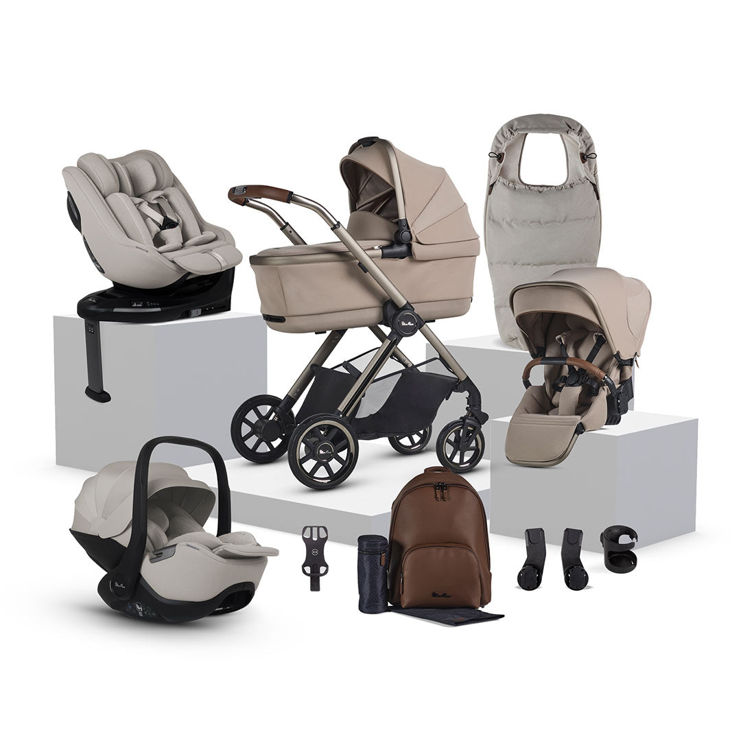 Silver Cross Reef 2 SPECIAL EDITION Ultimate Family 360 Bundle-Travel Systems-Frappe-Natural Taupe | Natural Baby Shower