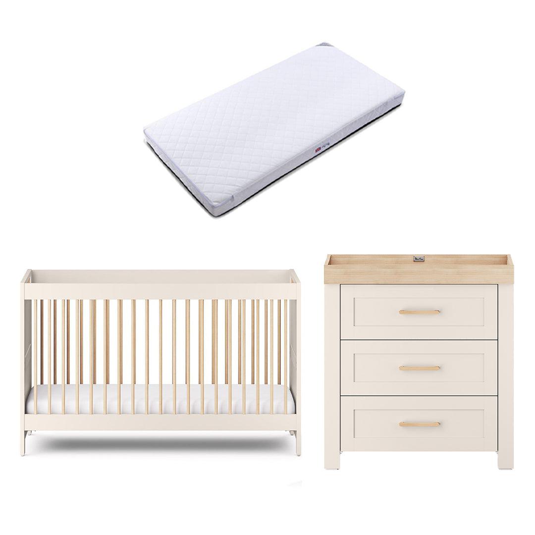 Silver Cross Seville 2 Piece Room Set - Cashmere Oak-Nursery Sets-Cashmere Oak-Superior Mattress | Natural Baby Shower