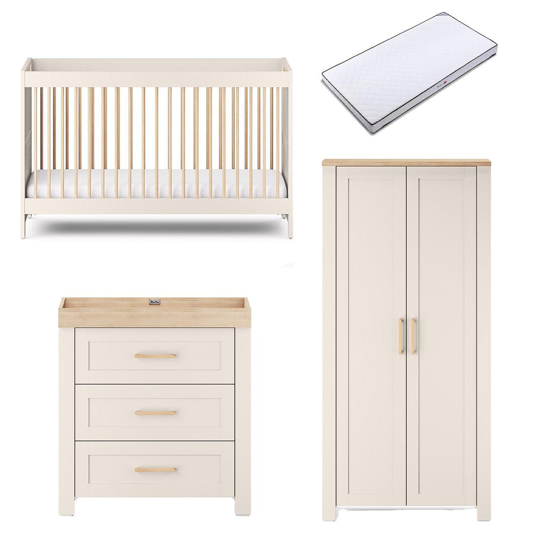 Silver Cross Seville 3 Piece Room Set - Cashmere Oak-Nursery Sets-Cashmere Oak-Classic Mattress | Natural Baby Shower