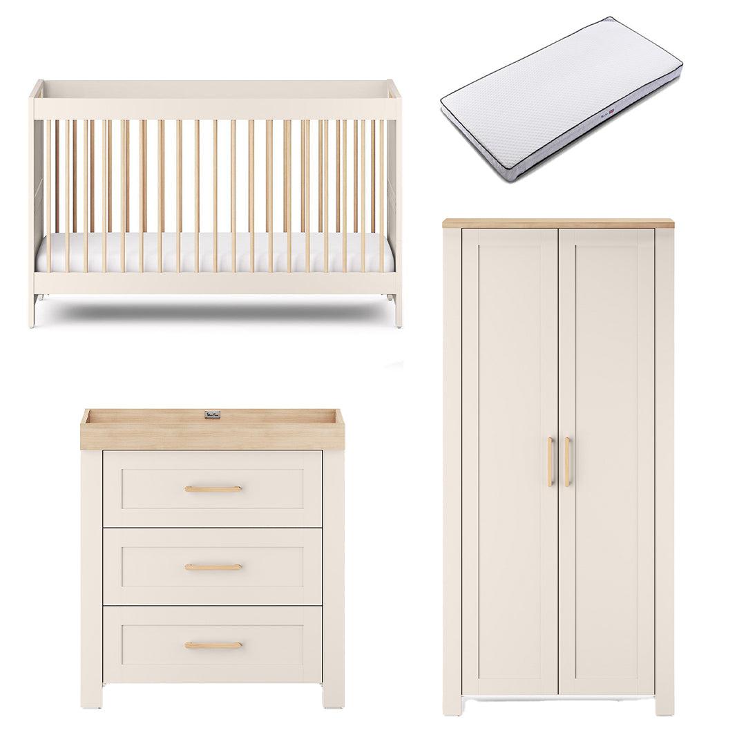 Silver Cross Seville 3 Piece Room Set - Cashmere Oak-Nursery Sets-Cashmere Oak-Premium Mattress | Natural Baby Shower