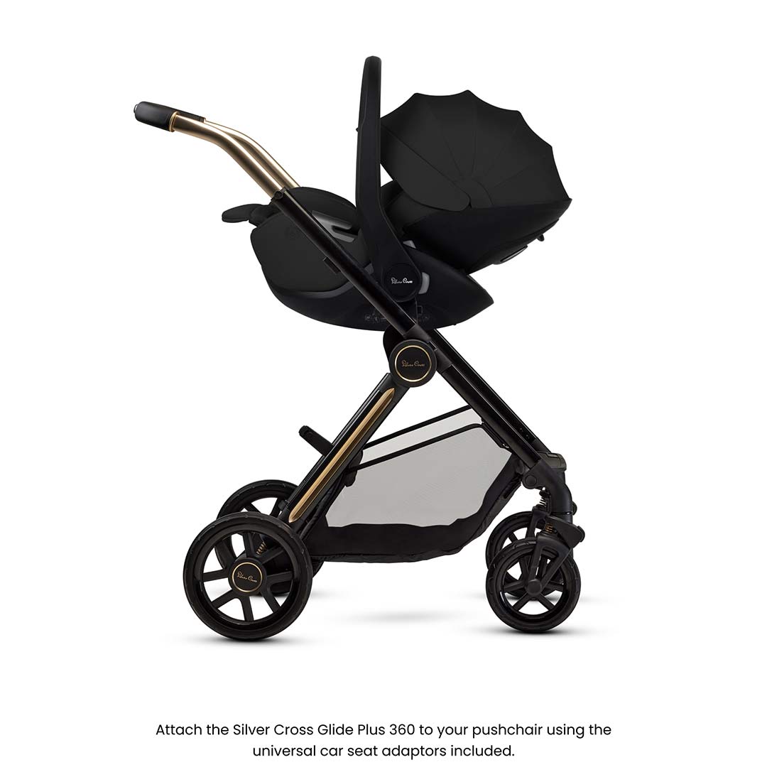 Silver Cross Reef 2 SPECIAL EDITION Ultimate 360 Bundle-Travel Systems-Frappe-Iconic Black | Natural Baby Shower