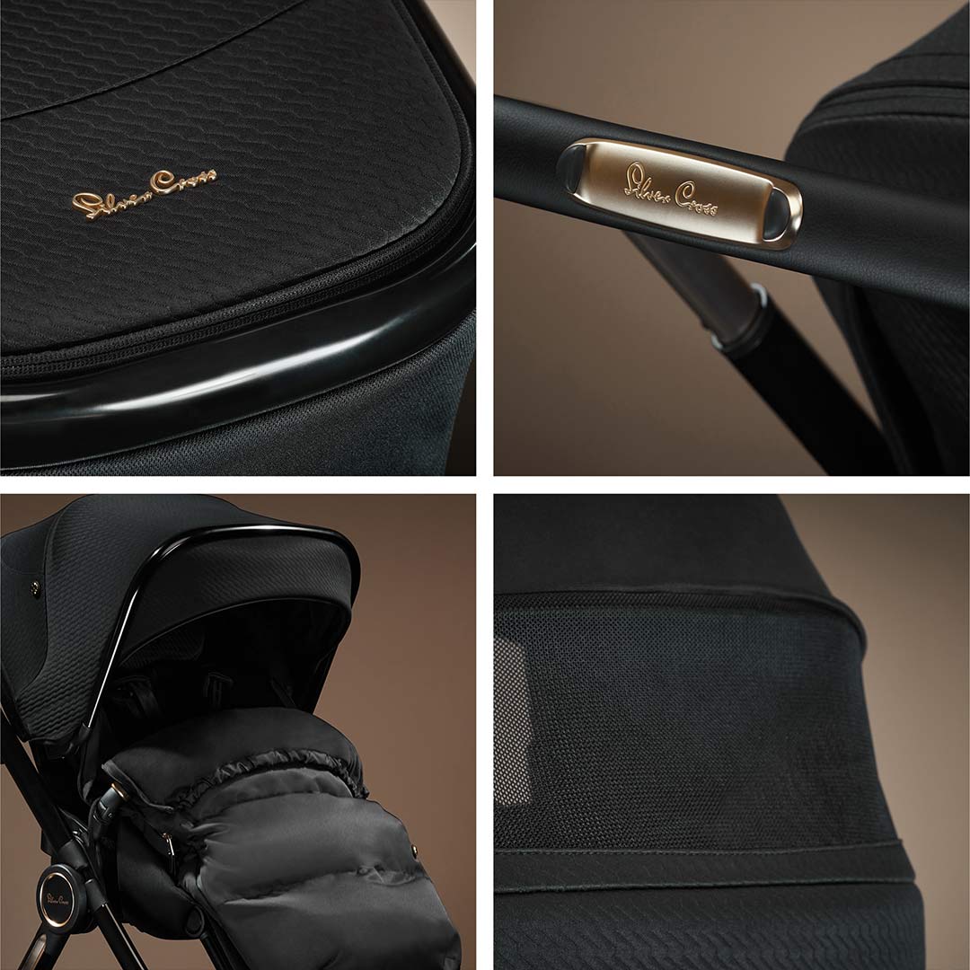 Silver Cross Reef 2 SPECIAL EDITION Ultimate 360 Bundle-Travel Systems-Frappe-Iconic Black | Natural Baby Shower