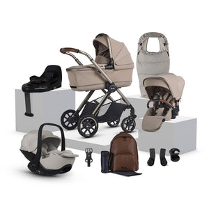 Silver Cross Reef 2 SPECIAL EDITION Ultimate 360 Bundle-Travel Systems-Frappe-Natural Taupe | Natural Baby Shower