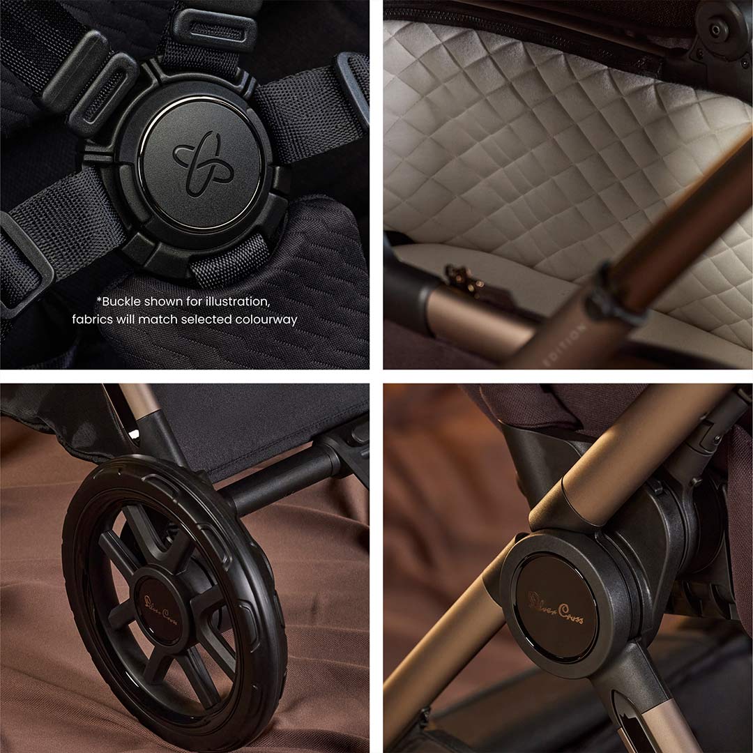 Silver Cross Reef 2 SPECIAL EDITION Ultimate Family 360 Bundle-Travel Systems-Frappe-Iconic Black | Natural Baby Shower