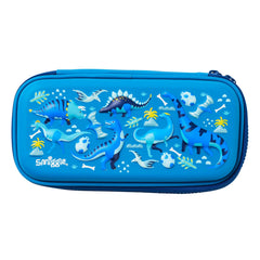 Smiggle - 3D Kabartmalı Hardtop Mavi Küçük Kalem Kutusu