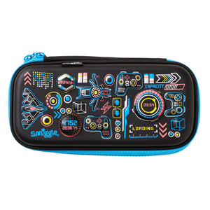 Smiggle - 3D Kabartmalı Hardtop Siyah Küçük Kalem Kutusu