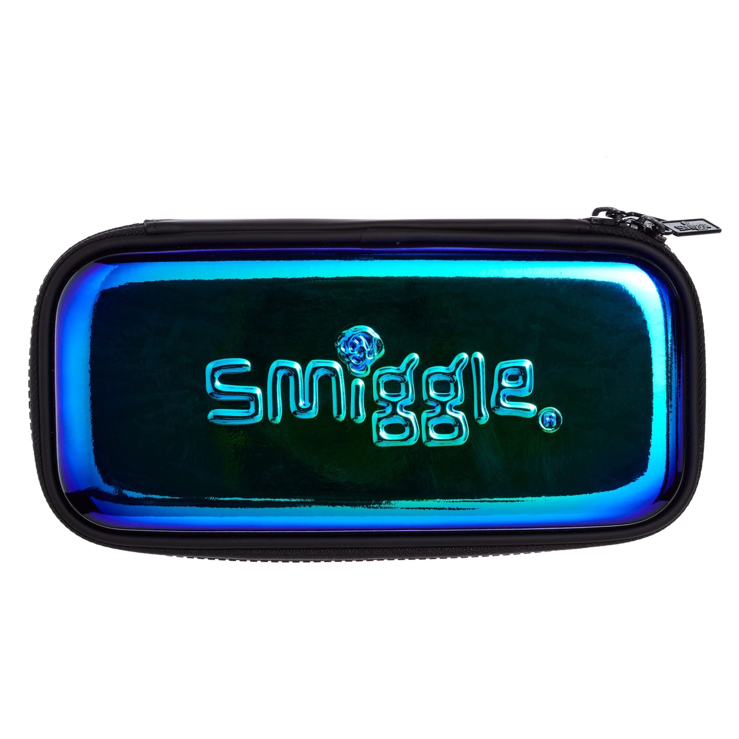 Smiggle - 3D Kabartmalı Hardtop Spesh Siyah Küçük Kalem Kutusu