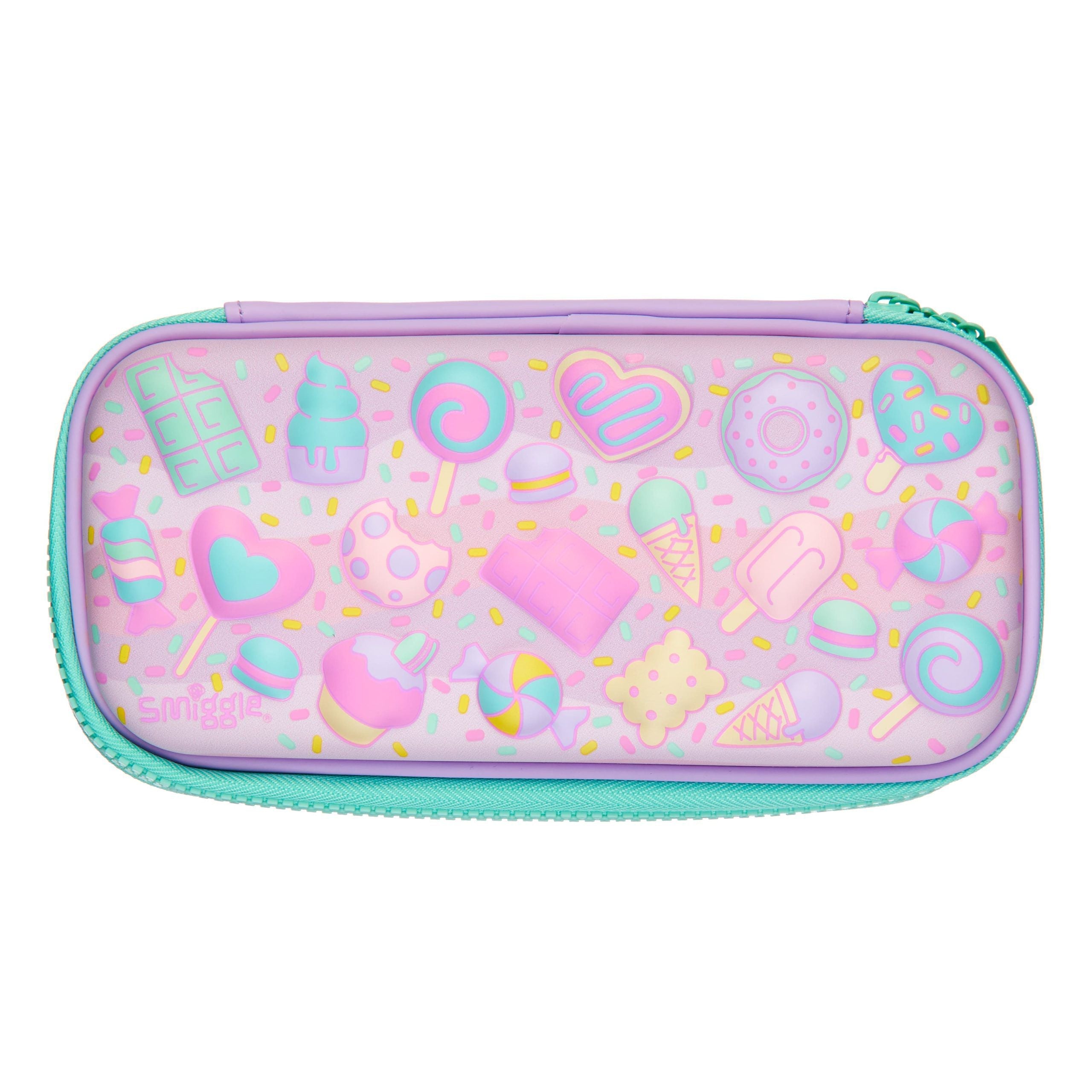 Smiggle - 3D Kabartmalı Hardtop Wondrous Dondurma Desenli Pembe Kalem Kutusu