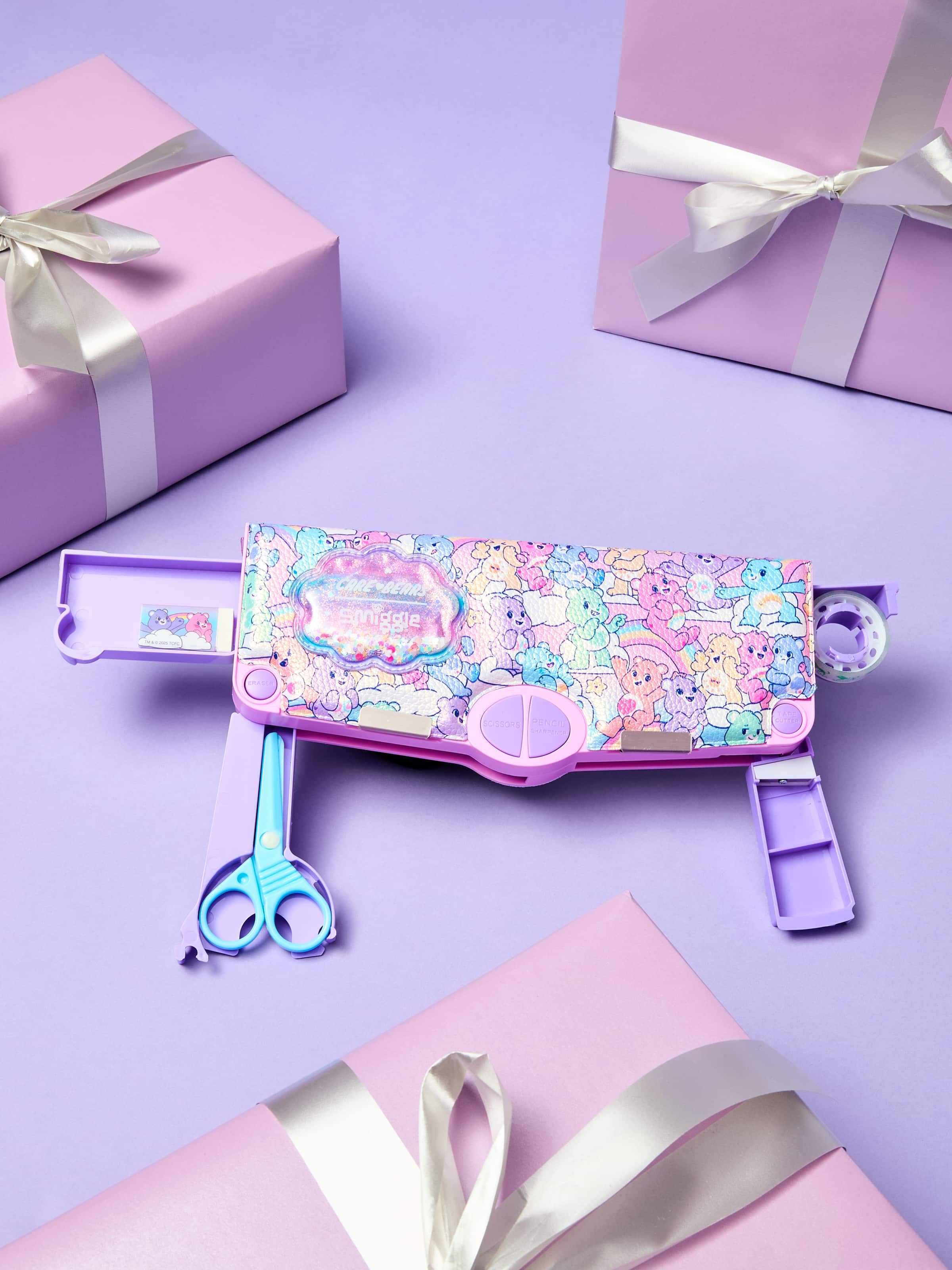 Smiggle - جعبه خودکار اتوماتیک خرس‌ها و ست لوازم التحریر