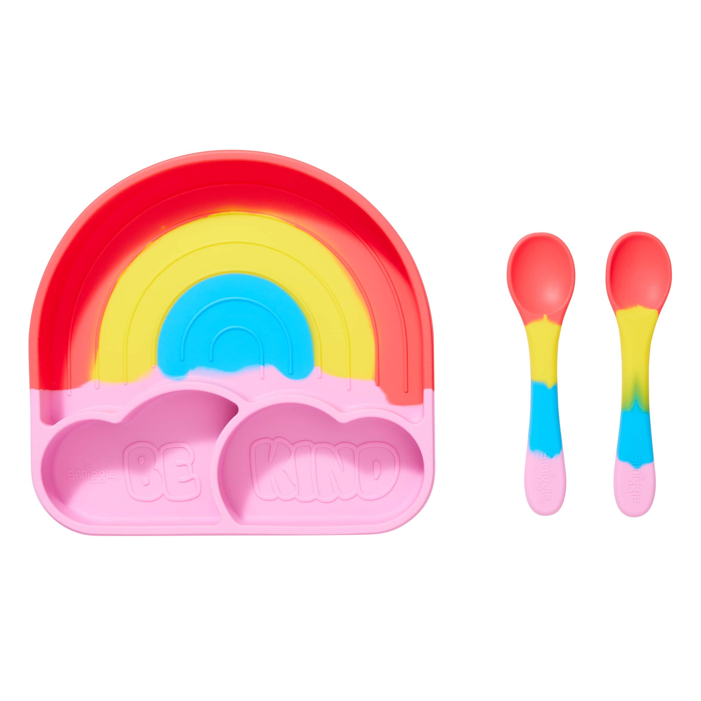 Smiggle - Ensemble d'assiettes alimentaires en silicone Big Dream