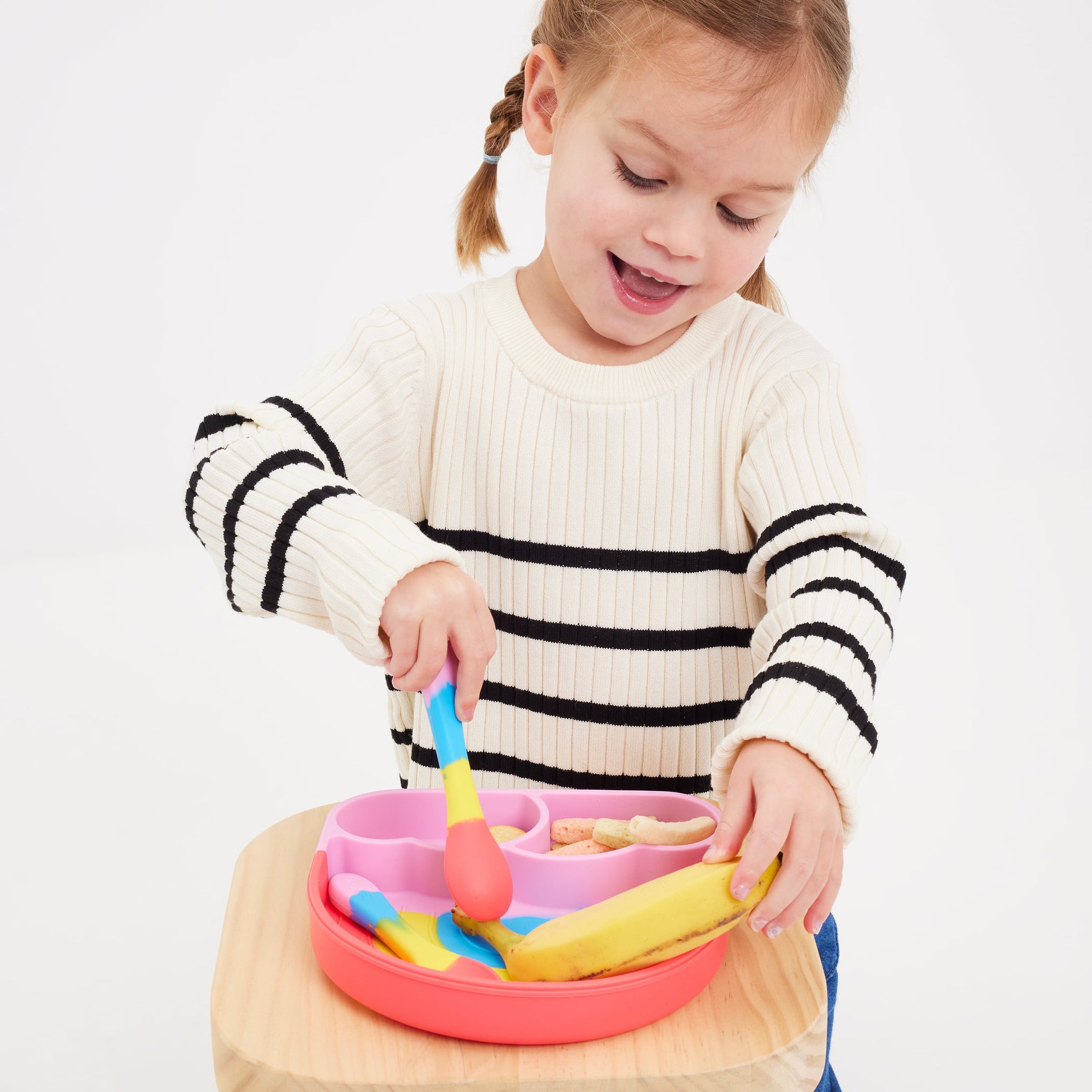 Smiggle - Ensemble d'assiettes alimentaires en silicone Big Dream