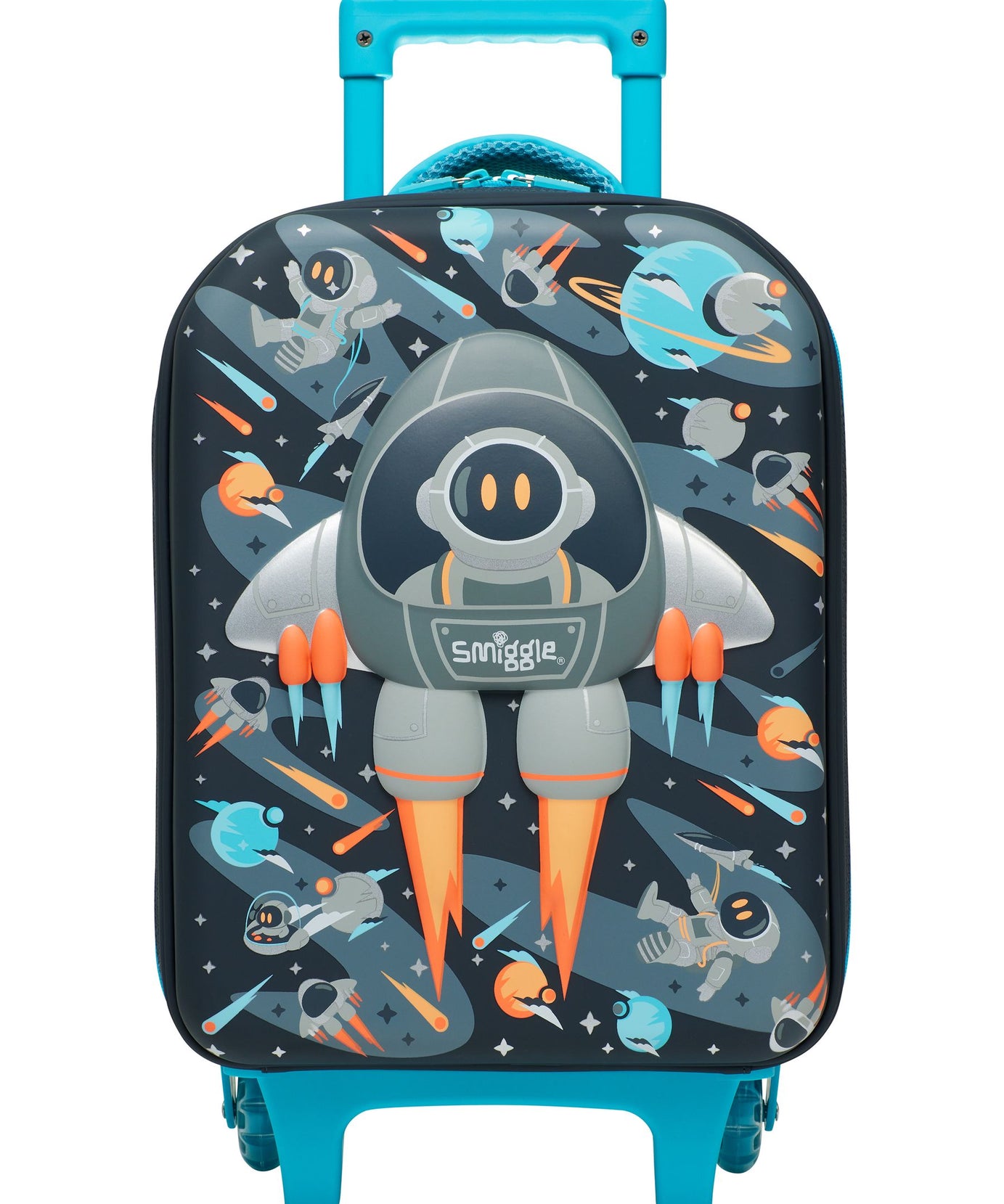 Smiggle - Mala com Rodinhas Blast Off Junior para Jardim de Infância e Creche