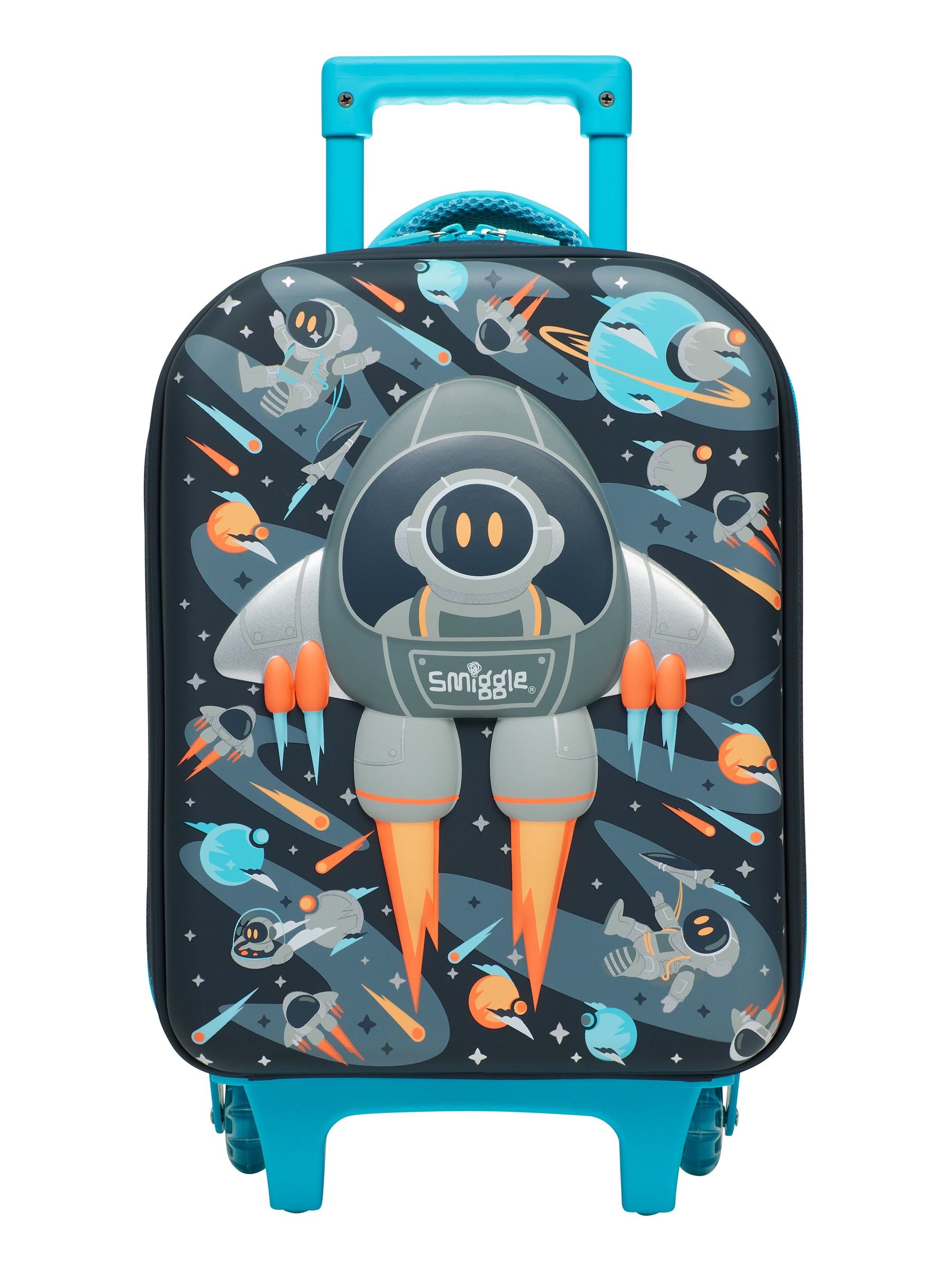 Smiggle - Mala com Rodinhas Blast Off Junior para Jardim de Infância e Creche