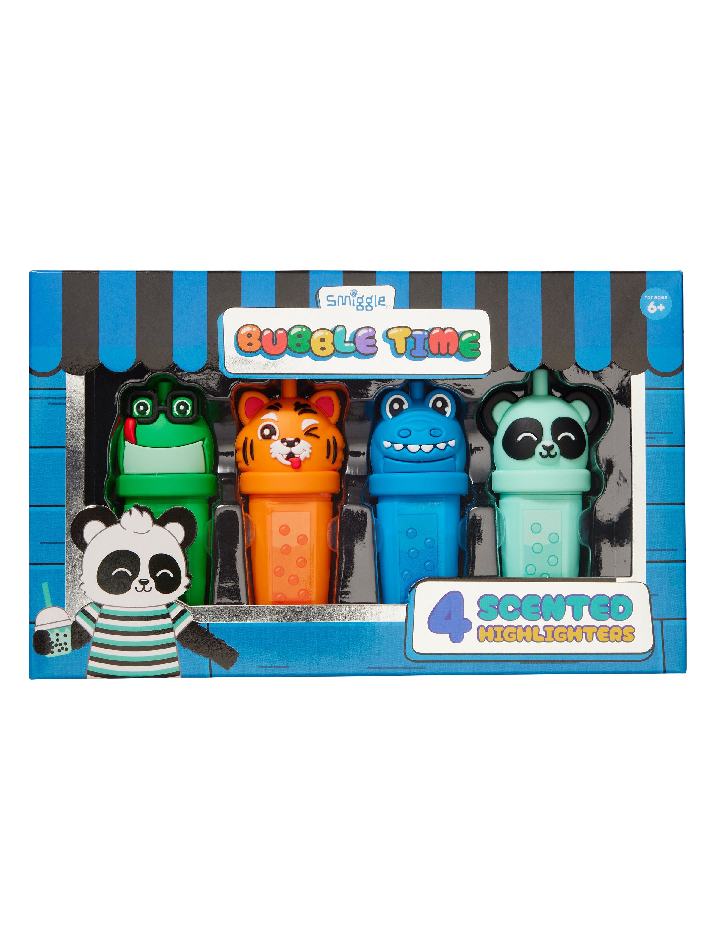 Smiggle - 泡泡时间荧光笔4支装套装