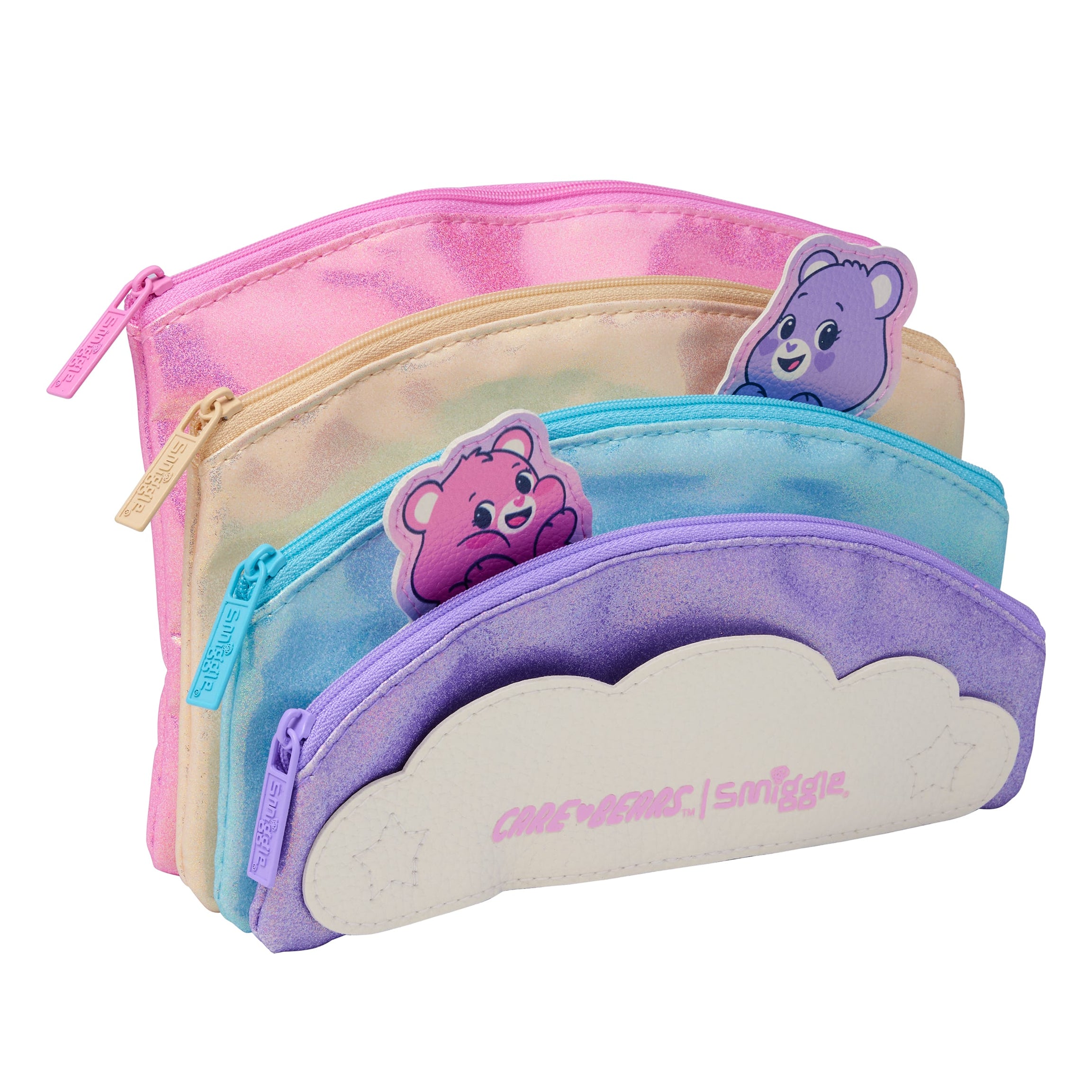 Smiggle - Trousse à crayons Care Bears avec plusieurs poches