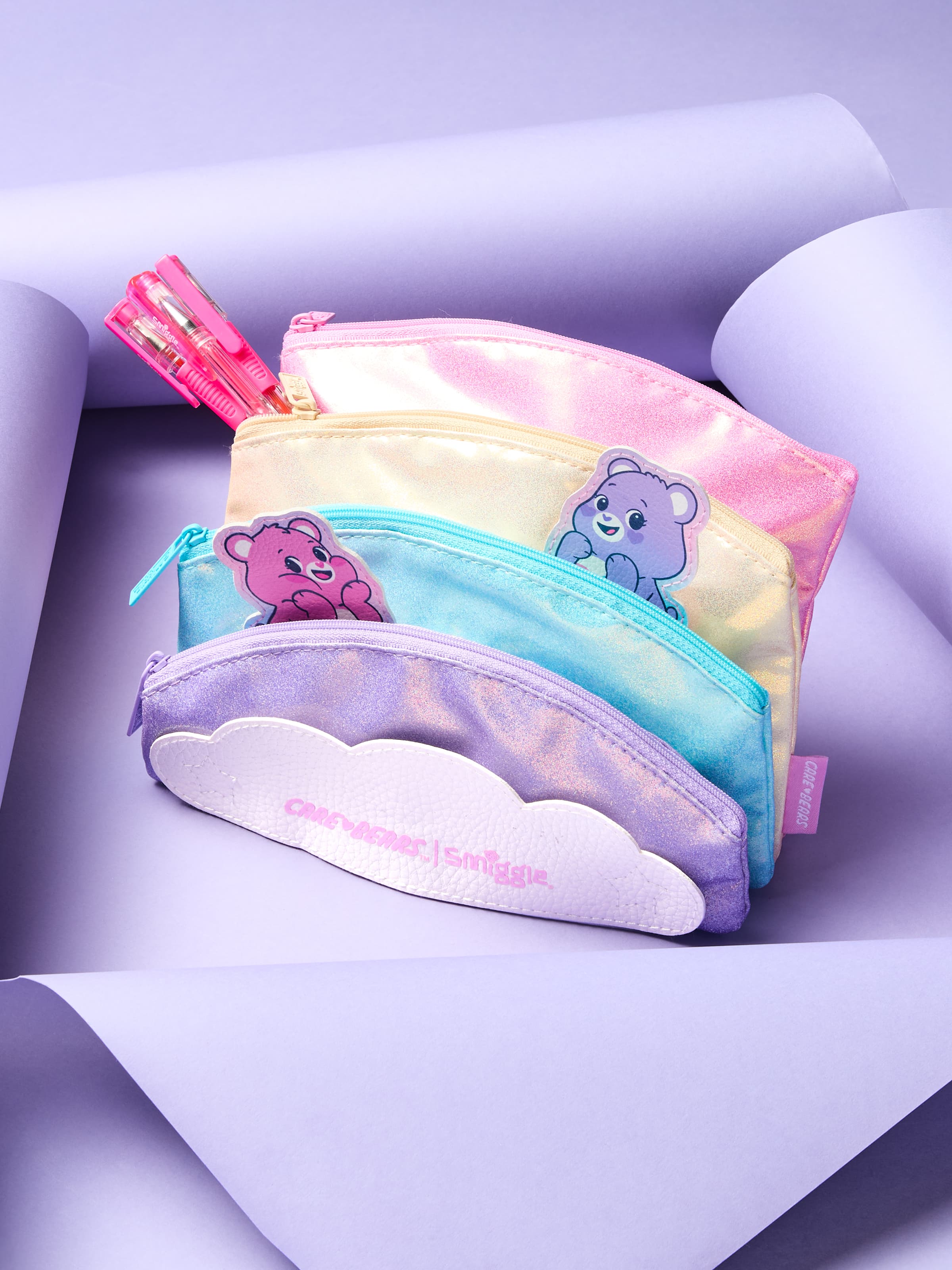 Smiggle - Care Bears Multi-Pocket Pencil Case