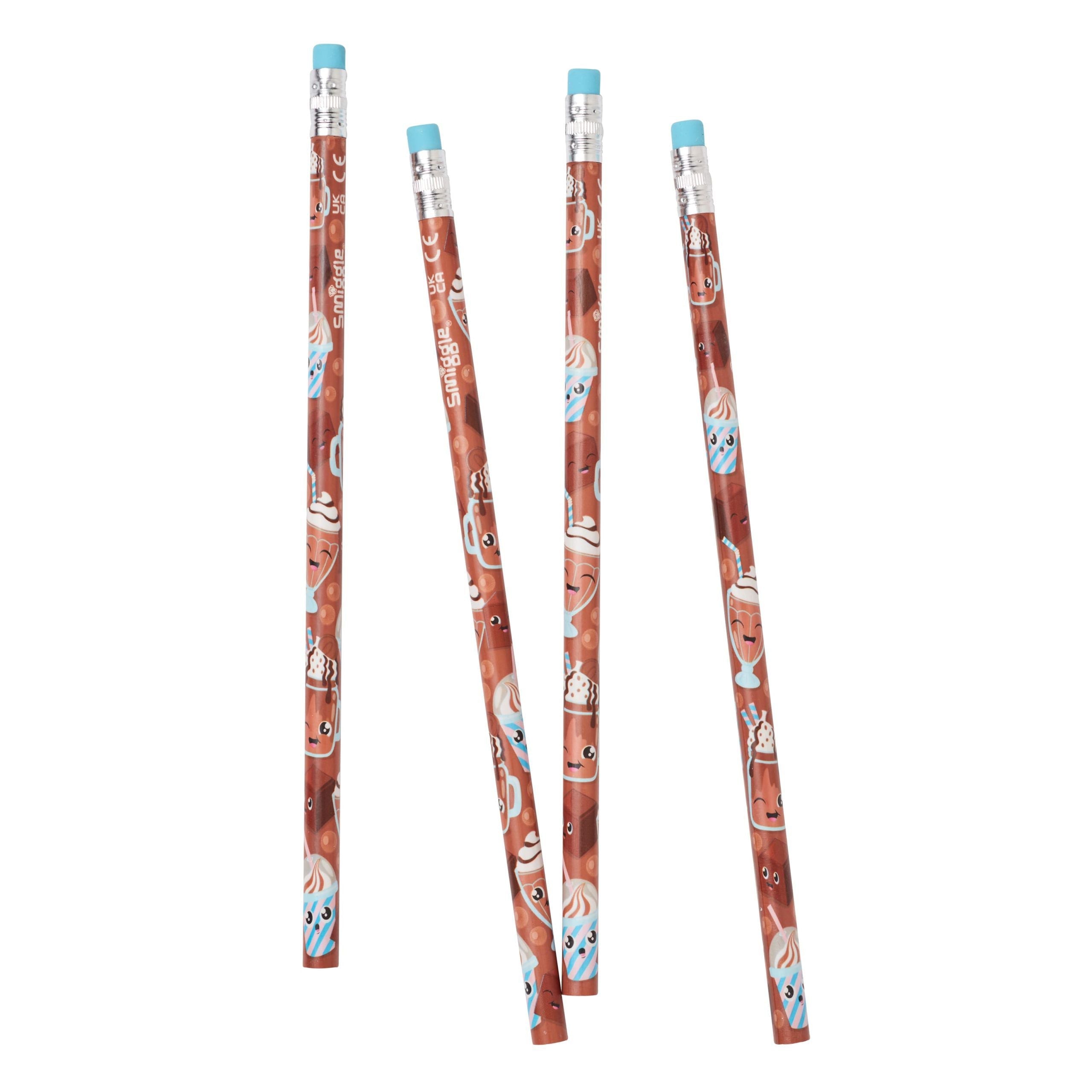 Smiggle - Çikolatalı Milkshake Kokulu Kalem 4lü Paket - Dinossi